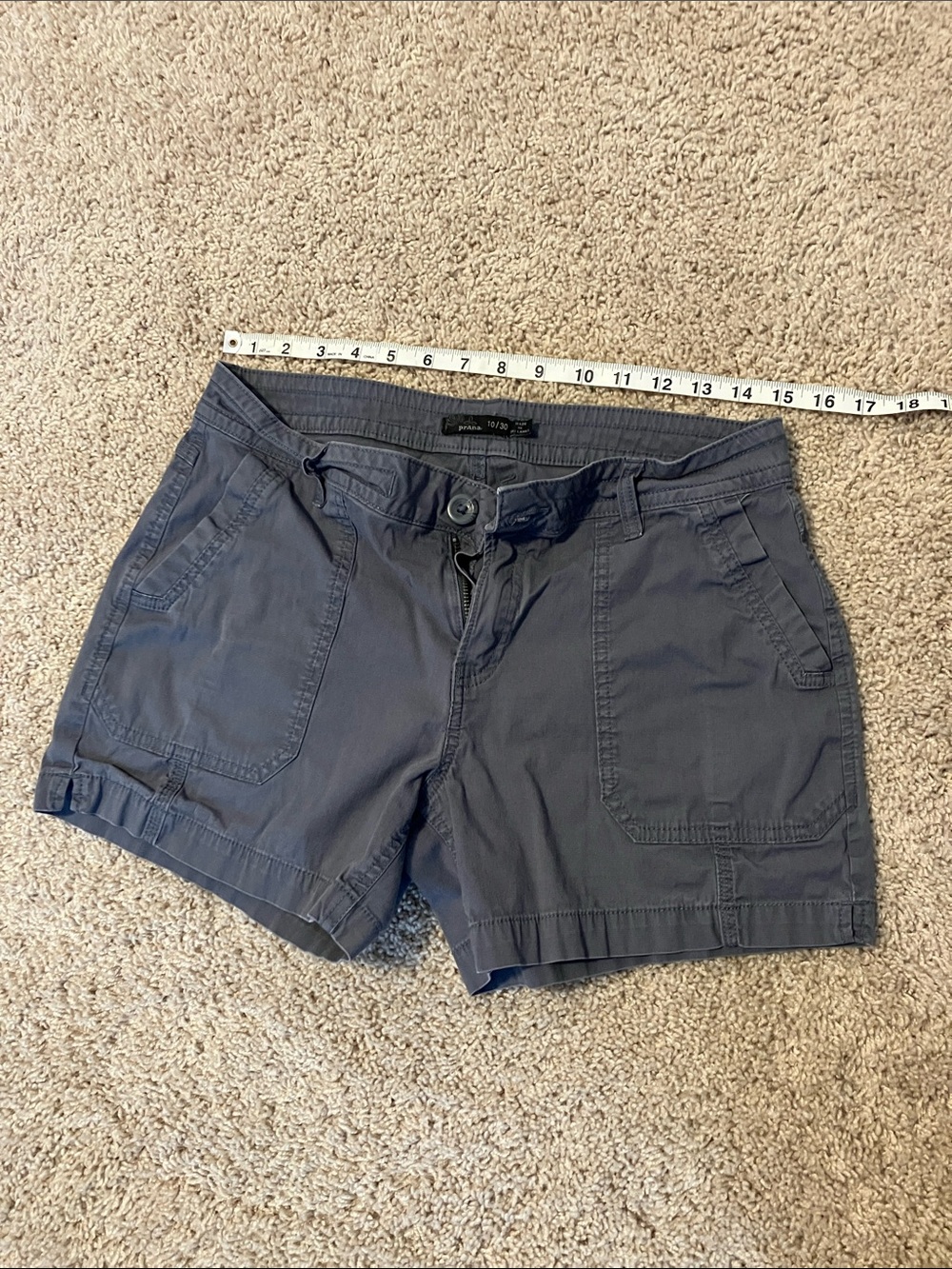 Prana Women's Utility Cargo Shorts - Charcoal Gray